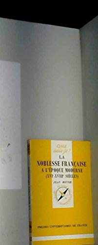 La noblesse française à l'époque moderne book