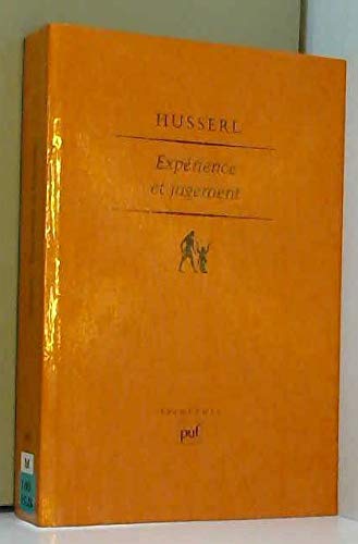 Expérience et jugement : recherches en vue d'une généalogie de la logique Philosophy
