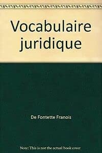Vocabulaire juridique Law