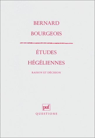 Etudes hégéliennes book