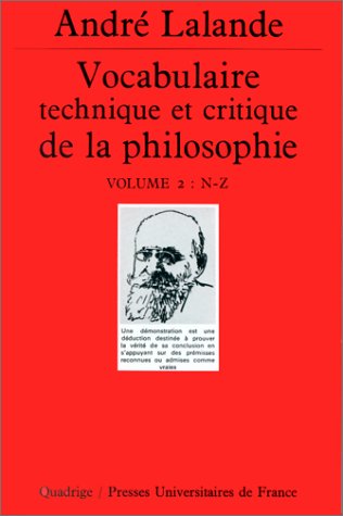 Vocabulaire technique et critique de la philosophie Philosophy