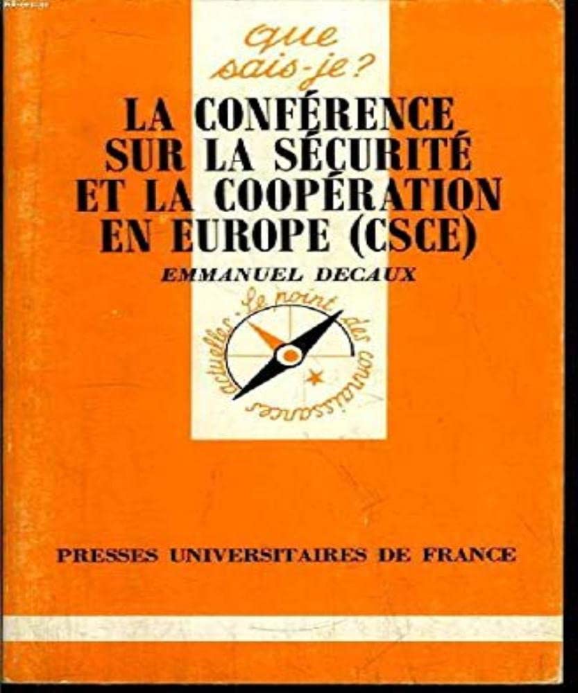 La conférence sur la sécurité et la coopération en Europe, CSCE book