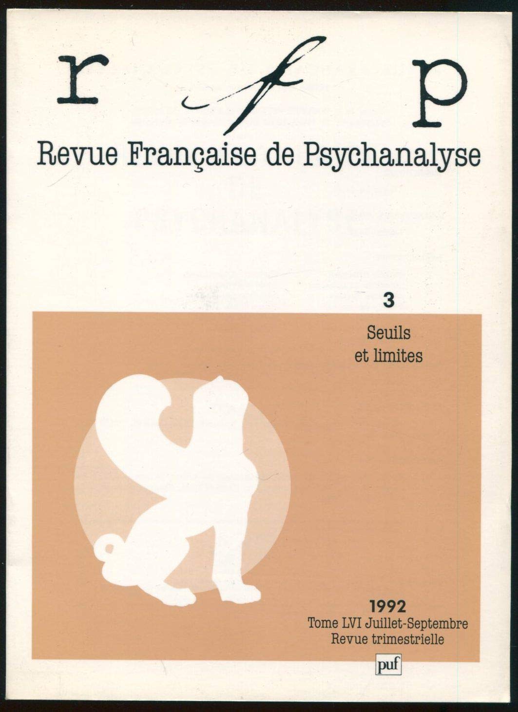 RFP 1992, t. 56, n° 3: Seuils et limites Psychology