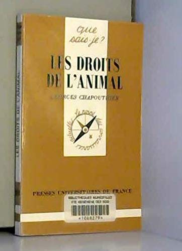 LES DROITS DE L'ANIMAL QSJ 2670 Books