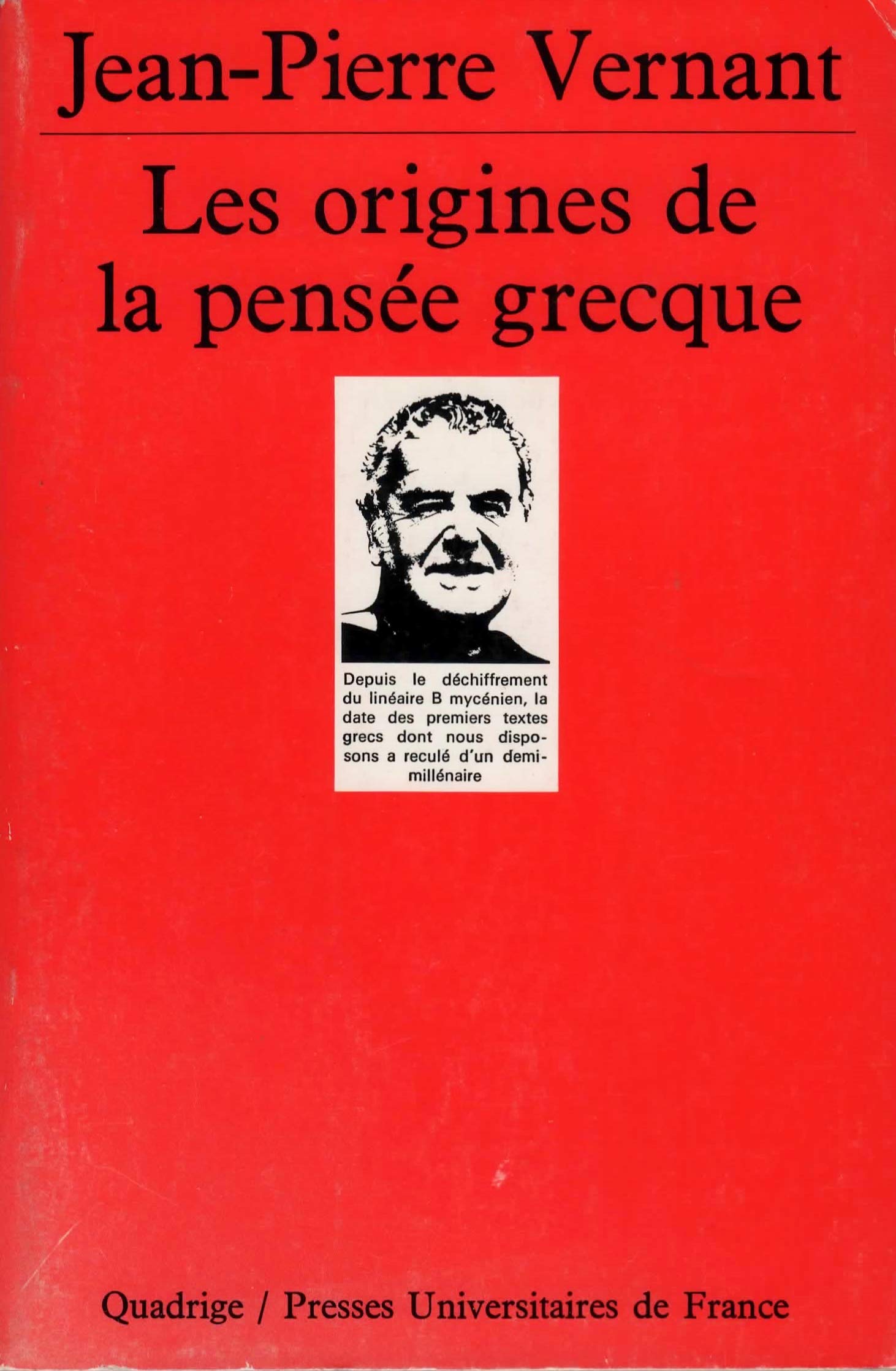 Les origines de la pensée grecque Philosophy