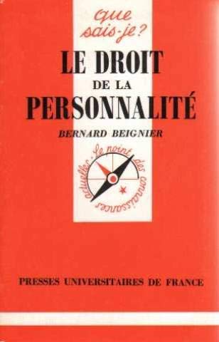 LE DROIT DE LA PERSONNALITE QSJ 2703 Books