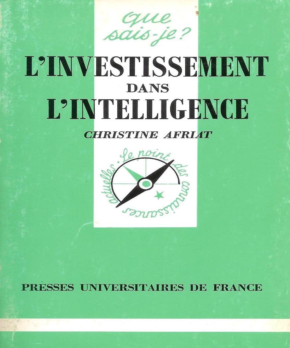 INVESTISSEMENT DANS L'INTELLIGENCE QSJ 2707 Books