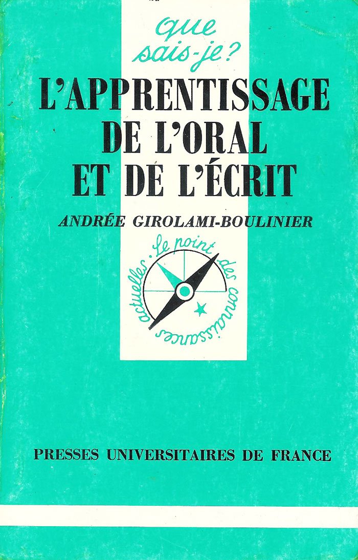 L'apprentissage de l'oral et de l'écrit book