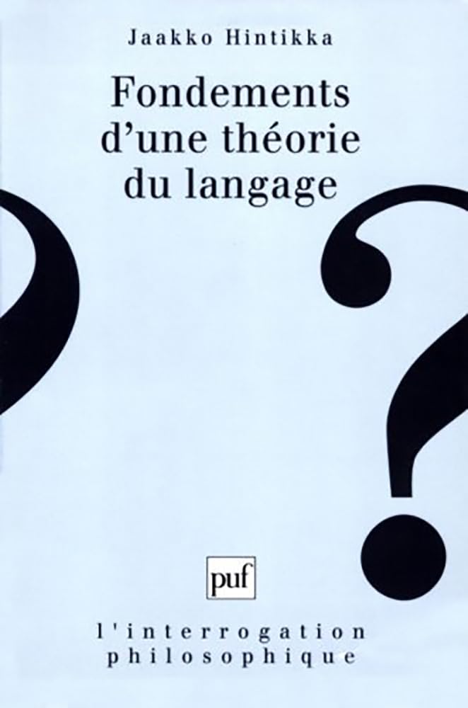 Fondements d'une théorie du langage Philosophy