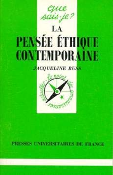 La pensée éthique contemporaine Philosophy