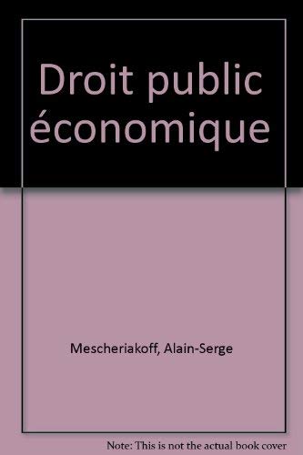 Droit public economique Books