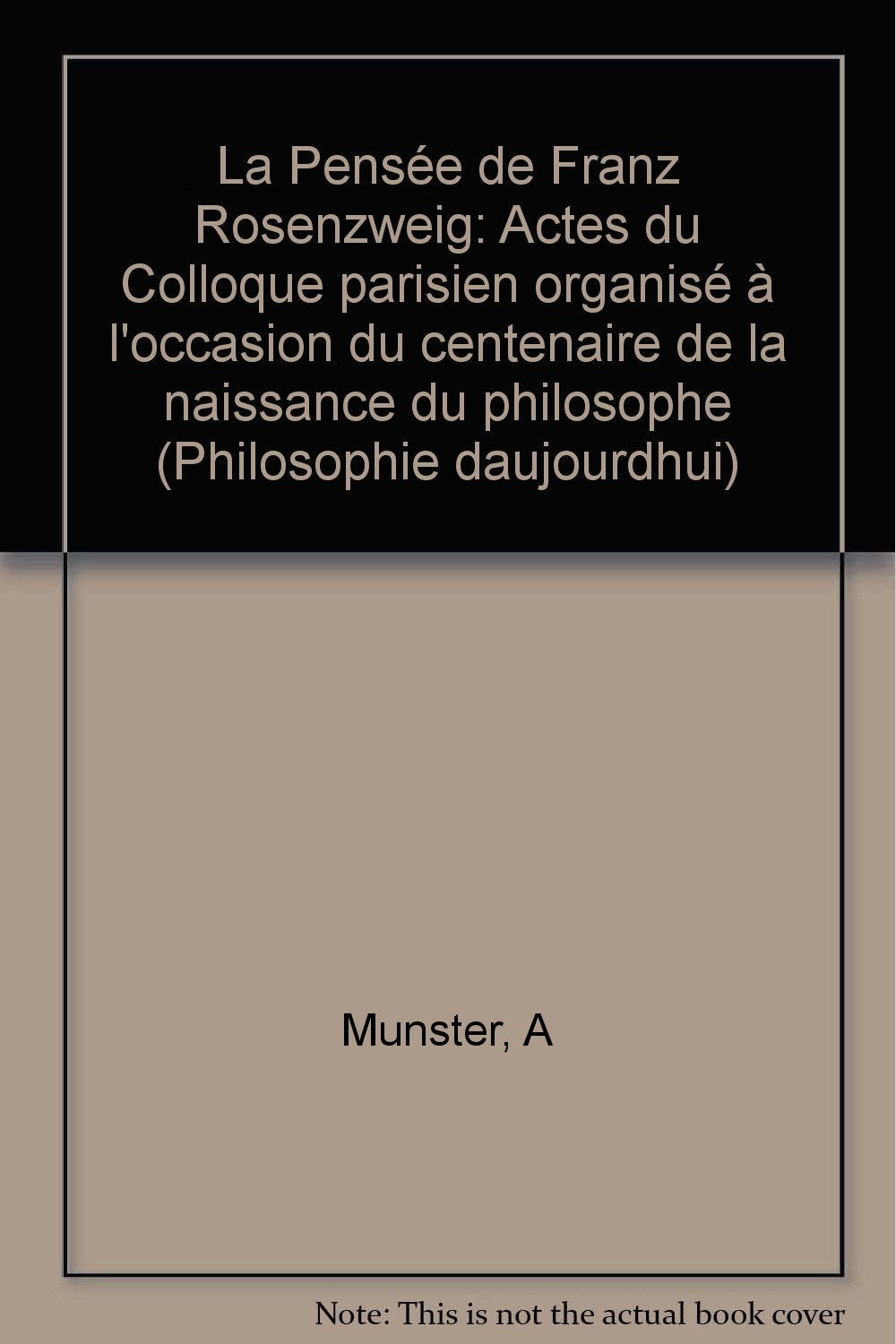 La pensée de Franz Rosenzweig book