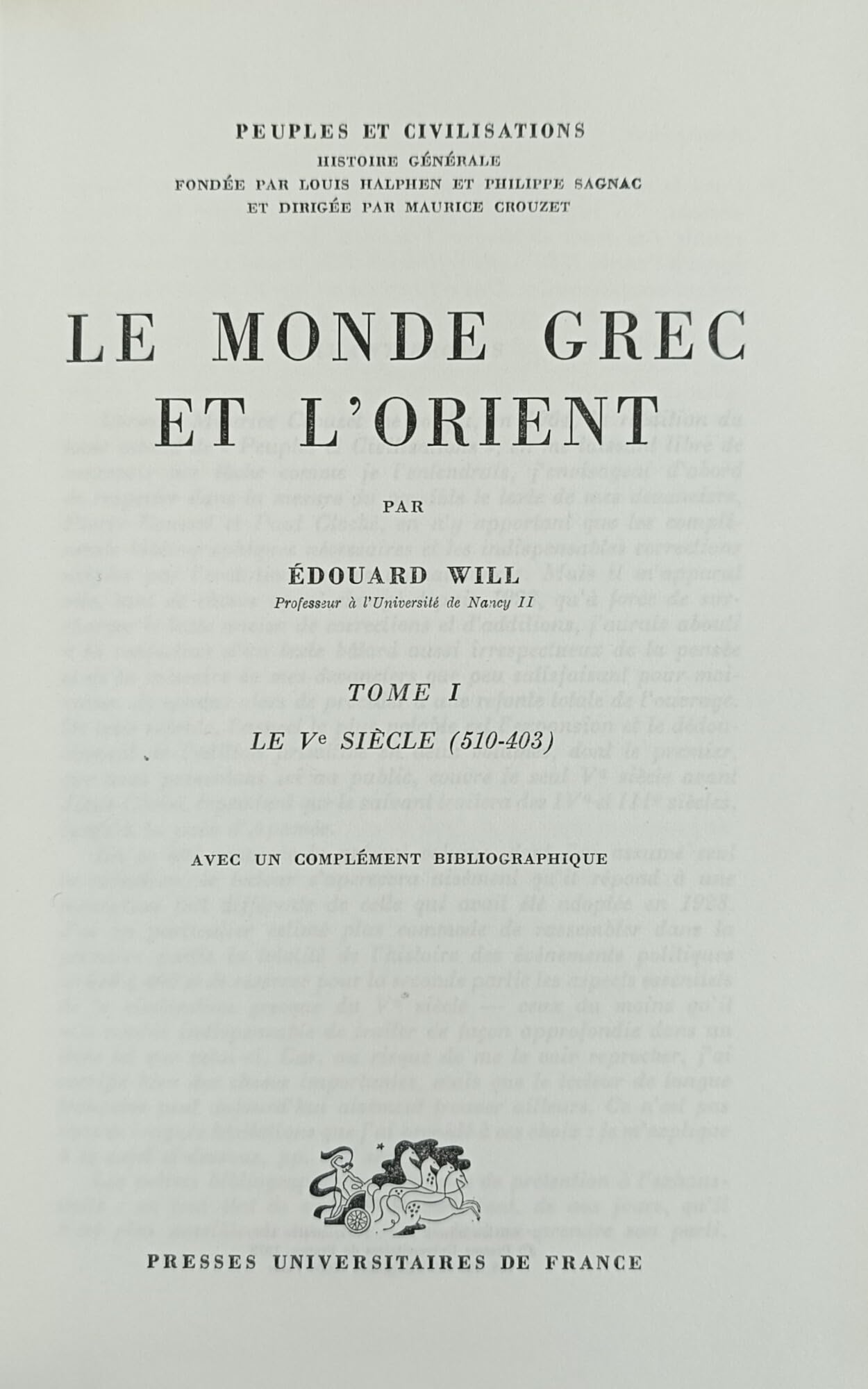 Le Monde grec et l'Orient Le Ve siècle (510-403) book