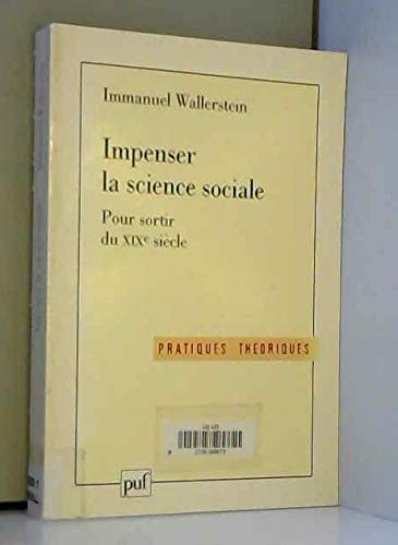 Product Image: Impenser la science sociale : Pour sortir du XIXe siècle