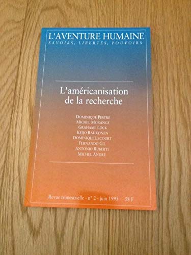 Americanisation De La Recherche Avent Humaine N 2 book