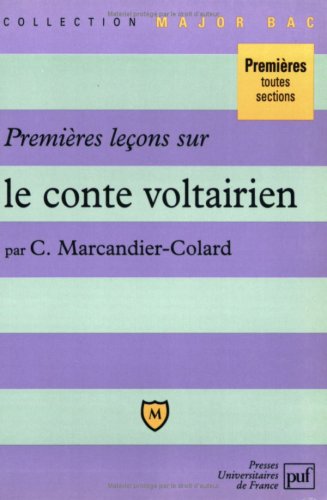 Premières leçons sur le conte voltairien book