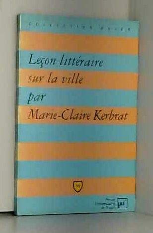Leçon littéraire sur la ville book