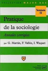 Pratique de la sociologie : annales corrigées book