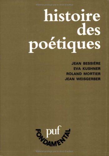 Histoire des poétiques Books