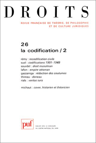 Droits, n° 26. La codification Social Sciences