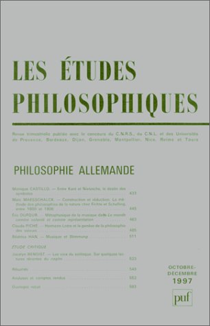 ETUDES PHILOSOPHIQUES 1997 N.4 Philosophy