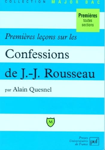 Premières leçons sur Les confessions de Jean-Jacques Rousseau Books