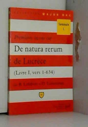 Premières leçons sur De natura rerum, de Lucrèce (livre I, vers 1-634) book