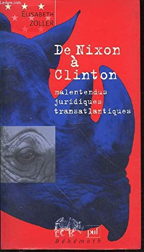 De Nixon à Clinton : Malentendus juridiques transatlantiques book