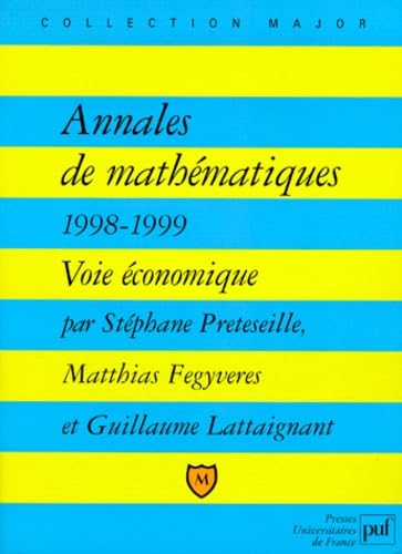 Annales de mathématiques 1998-1999: Voie économique book