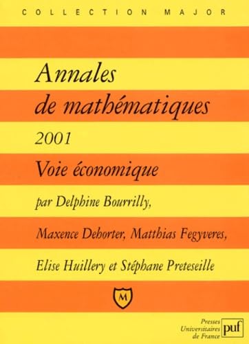Annales de mathématiques 2001, voie économique book