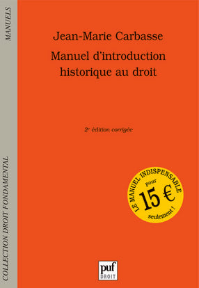 Manuel d'introduction historique au droit Law