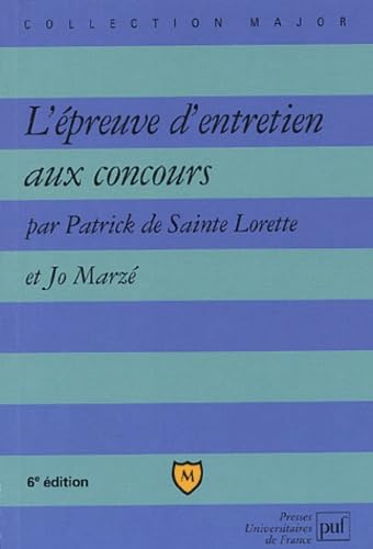 L'épreuve d'entretien aux concours book