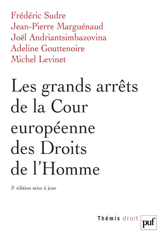 Les grands arrêts de la Cour européenne des droits de l'homme Law