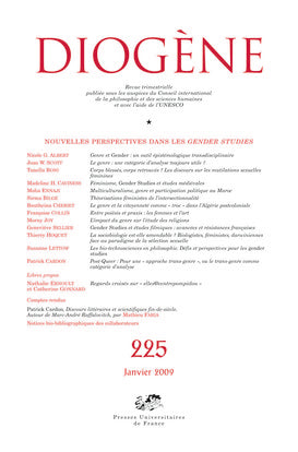 Diogène, n° 225. Nouvelles perspectives dans les gender studies Books