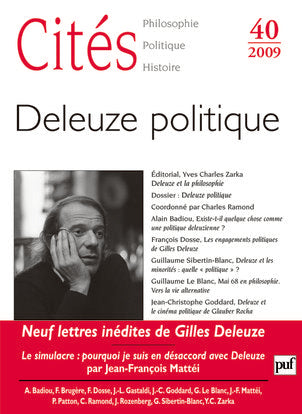 Cités, n° 40. Deleuze politique book