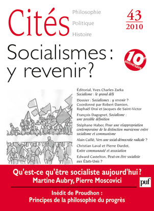 Cités, n° 43. Socialismes : y revenir ? book