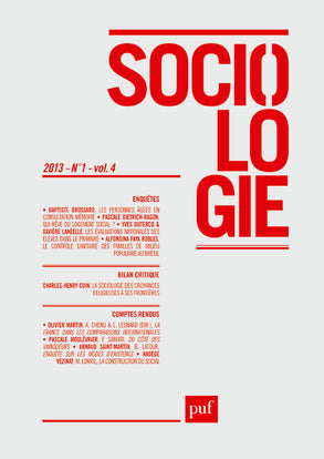 Sociologie, n° 1 (2013) book