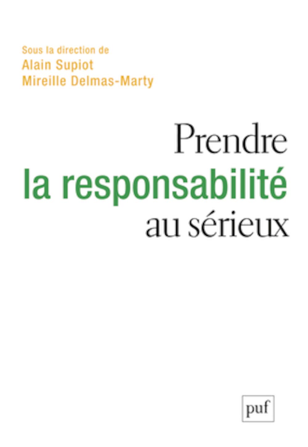 Prendre la responsabilité au sérieux book