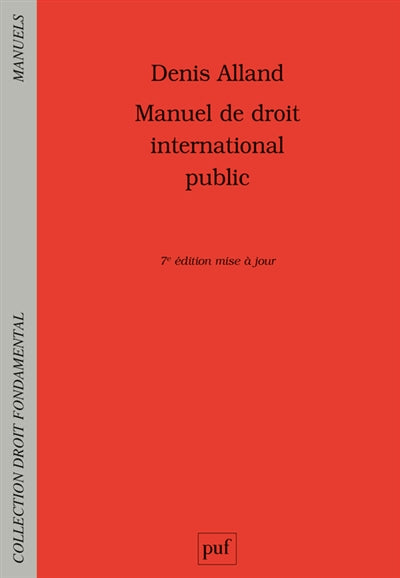 Product Image: Manuel de droit international public