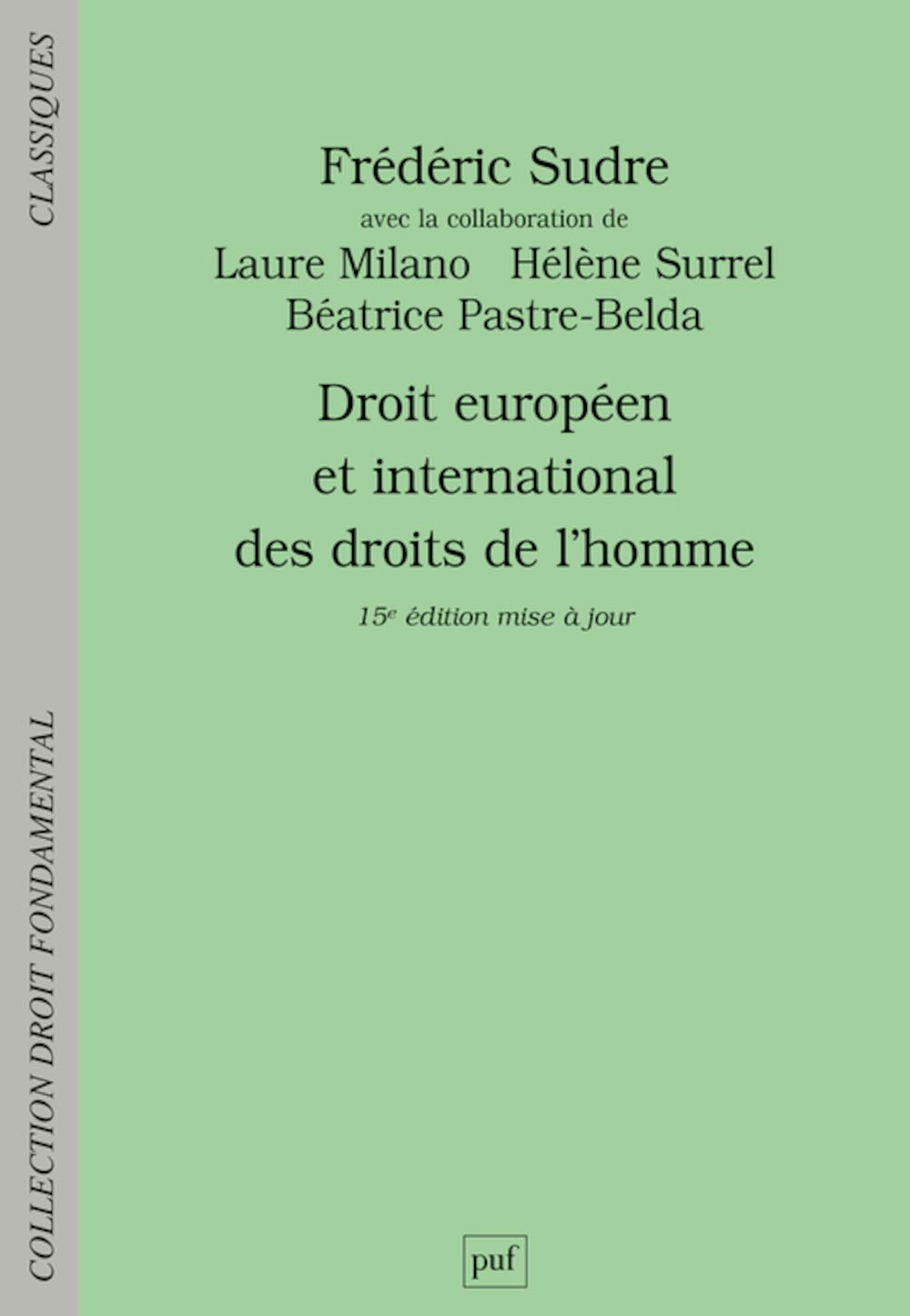 Droit européen et international des droits de l'homme Law