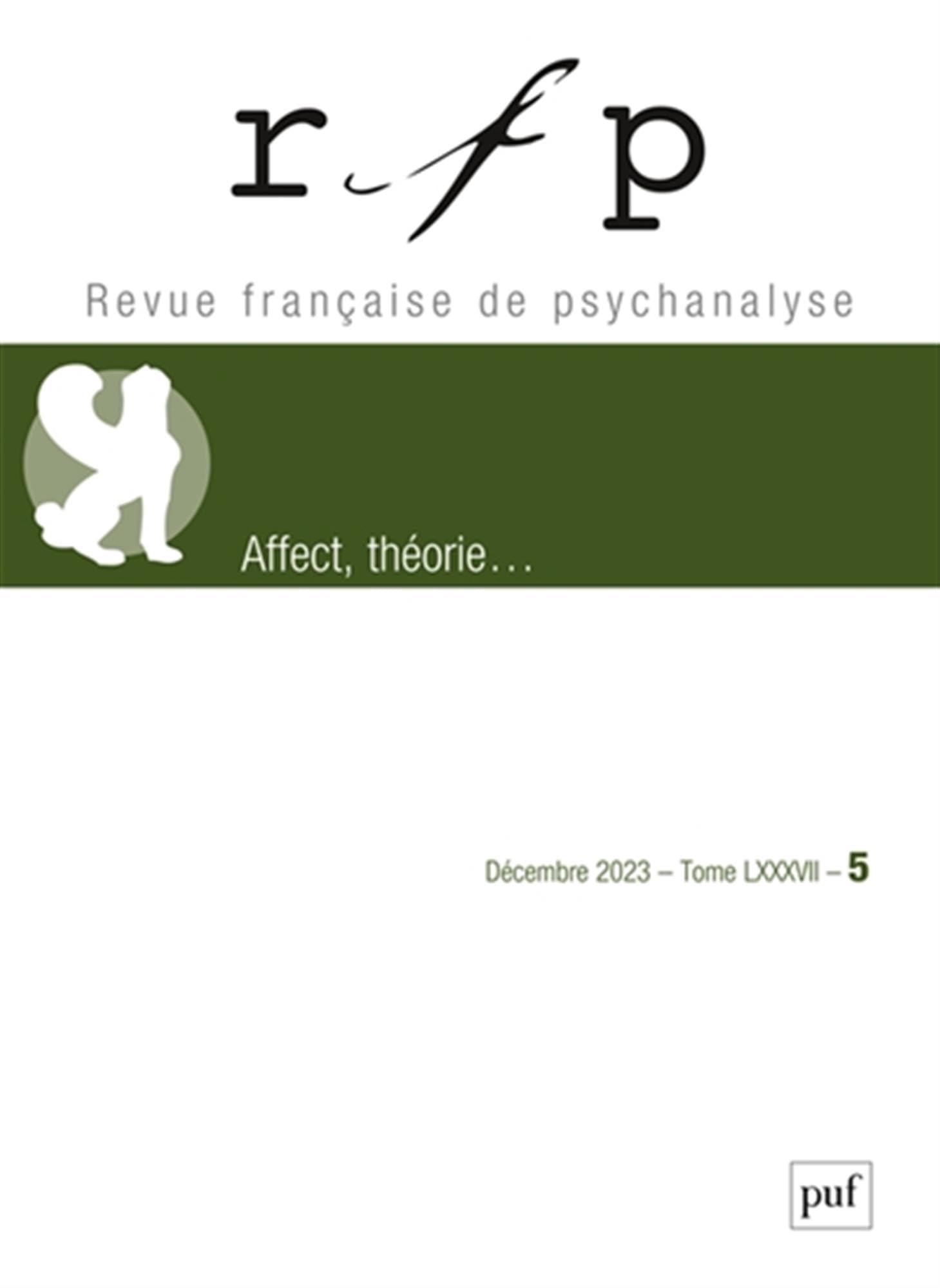 RFP 2023-5: Affect et théorie - N° du congrès annuel de Société psychanalytique de Paris book
