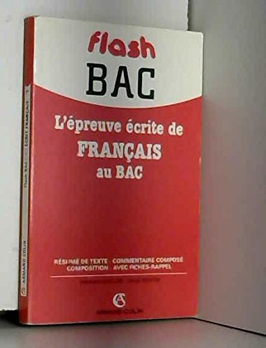 L'épreuve écrite de français au bac book
