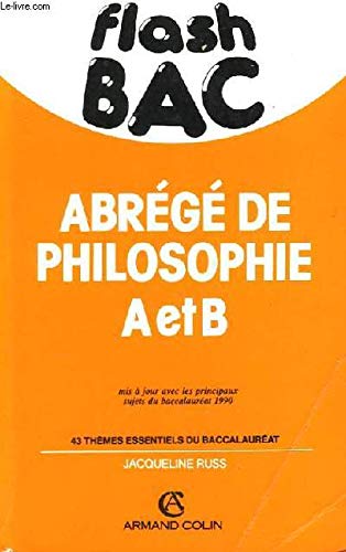 Abrégé de philosophie A et B book