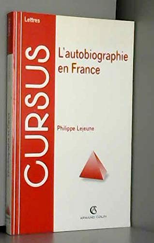L'autobiographie en France book