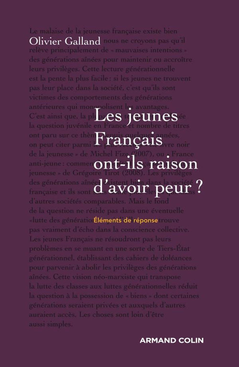 Les jeunes Français ont-ils raison d'avoir peur ? book