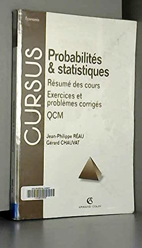 Probabilités et statistiques: Résumé des cours, Exercices et problèmes corrigés, QCM book