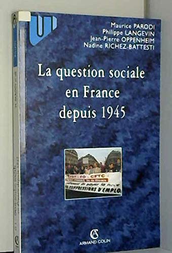 La question sociale en France depuis 1945 book