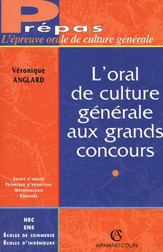 L'épreuve culture générale A, oral de concours book