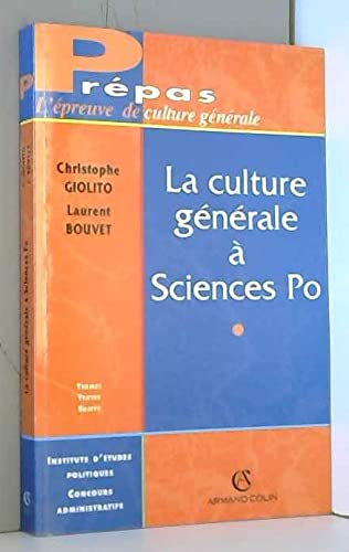 La culture générale à Sciences Po book
