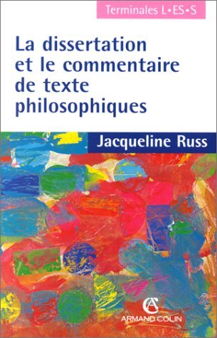 La dissertation et le commentaire de texte philosophiques Terminales L/ES/S book